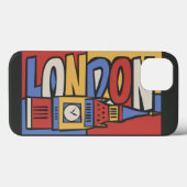 London, England Vibrant Handrawn Design Case-Mate iPhone Hülle (Rückseite (Horizontal))