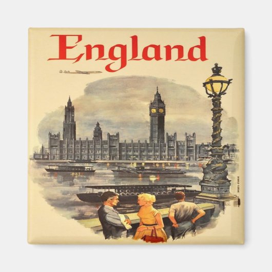 London England Vintag Style Big Ben Magnet (Vorne)