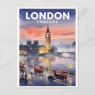London England Vintage Postkarte