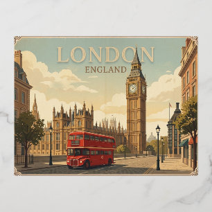 London England Vintage Reise Postkarte