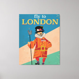 London, England Vintage-Reiseposter Leinwanddruck