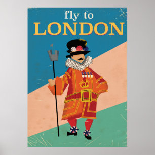 London, England Vintage-Reiseposter Poster