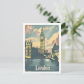 London England Vintage Travel Place Postkarte (Stehend Vorderseite)