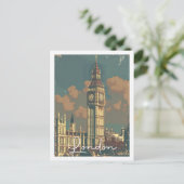 London England Vintage Travel Place Postkarte (Stehend Vorderseite)