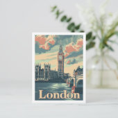 London England Vintage Travel Place Postkarte (Stehend Vorderseite)