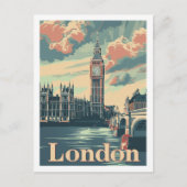 London England Vintage Travel Place Postkarte (Vorderseite)