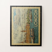 London England Vintage Travel Puzzle (Vertikal)