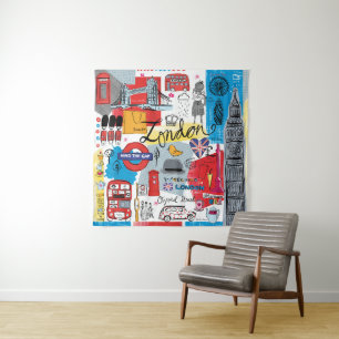 London, England Wandteppich