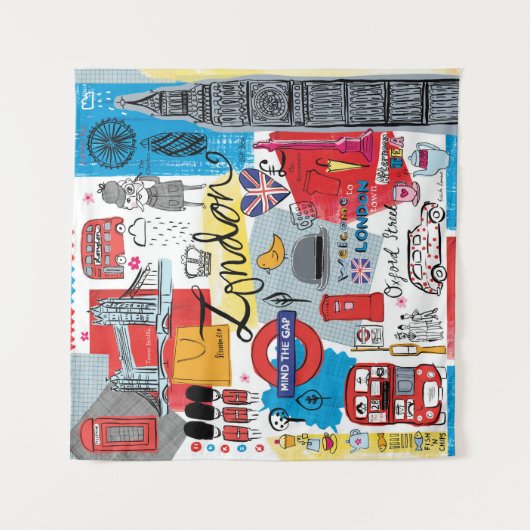 London, England Wandteppich (Vorderseite)