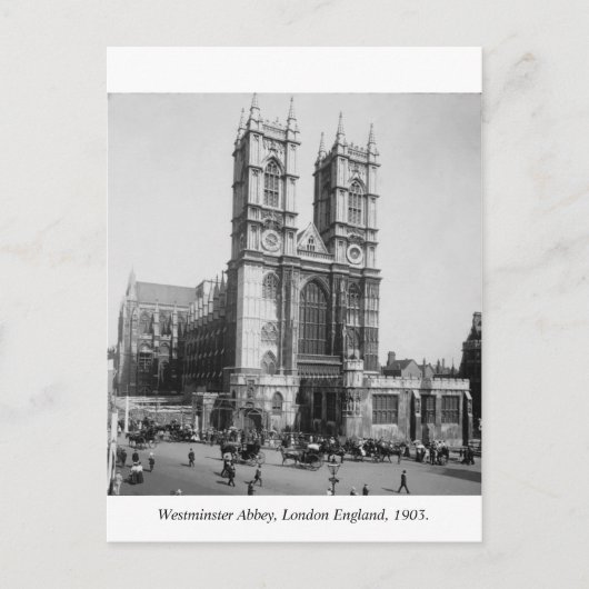 London England, Westminster Abbey 1903 Postkarte (Vorderseite)