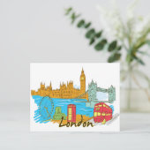 London England World Fest City Postkarte (Stehend Vorderseite)