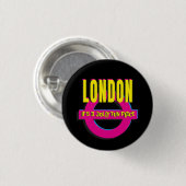 London - Es ist ein lustiger Ort - 80er Pop Art Button (Vorne & Hinten)