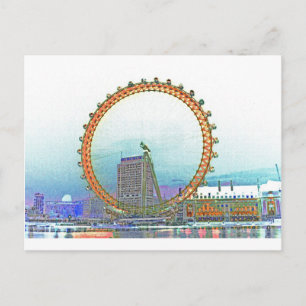 London Eye Art Postkarte