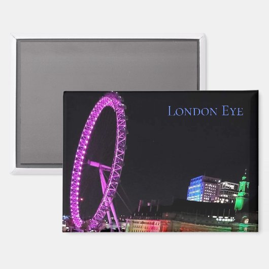 London Eye at Night Magnet (Vorderseite/Rückseite)