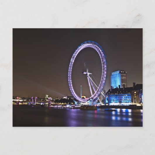 London Eye at Night Postcard Postkarte (Vorderseite)