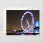 London Eye at Night Postcard Postkarte (Vorne/Hinten)