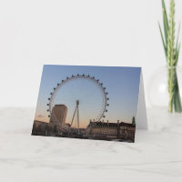 London Eye at Sunset Blank Greeting Card