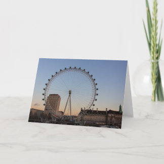 London Eye at Sunset Blank Greeting Card Karte