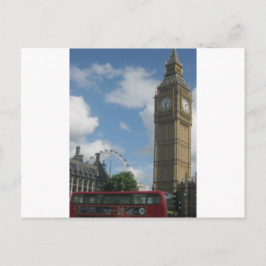London Eye & Big Ben Postkarte (Vorderseite)