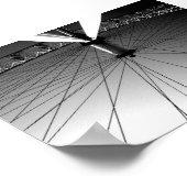 London Eye Black and White Poster (Ecke)