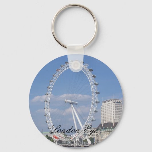 London Eye Button Schlüsselanhänger (Vorderseite)
