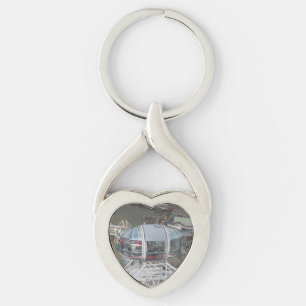 London Eye Cabin Heart Keychain Schlüsselanhänger