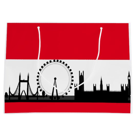 London Eye City Ferris Wheel England Gift Bag Große Geschenktüte (Vorderseite)