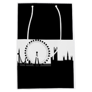 London Eye City Ferris Wheel England Gift Bag Mittlere Geschenktüte