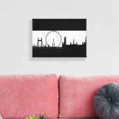London Eye City Skyline Black & White Canvas Print Leinwanddruck (Insitu (Wohnzimmer))