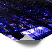 London Eye Ferris Wheel in der Nacht Poster (Ecke)