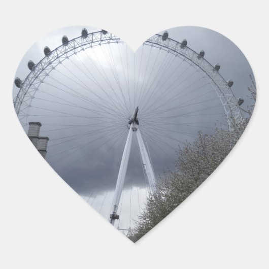 London Eye Heart Sticker (Vorderseite)