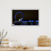 London Eye in der Nacht Poster (Küche)