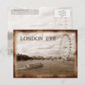 London Eye (Millennium Wheel) Postkarte (Vorne/Hinten)
