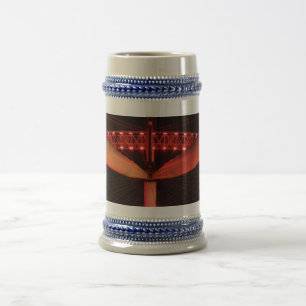 London Eye Night View Gray/Blue 22 oz Stein Bierglas