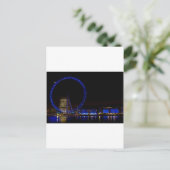 London Eye Night View Postkarte (Stehend Vorderseite)