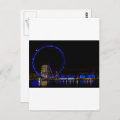 London Eye Night View Postkarte (Vorne/Hinten)