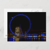 London Eye Night View Postkarte (Vorne/Hinten)