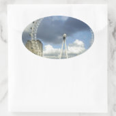 London Eye Ovaler Aufkleber (Tasche)