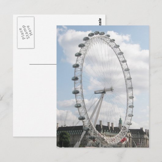 London Eye Postkarte (Vorne/Hinten)