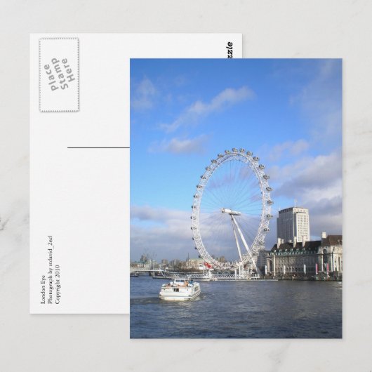 London Eye Postkarte (Vorne/Hinten)