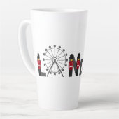 London Eye Queens Guard Latte Tasse (Linke Ecke)