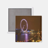 London Eye, River Thames und Lichter von Magnet (Vorderseite/Rückseite)