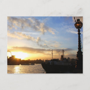 London Eye Sonnenuntergang Postkarte