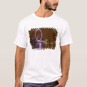 London Eye, Themse und Lichter von T-Shirt