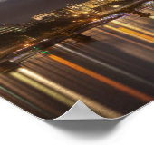 London Eye und die Themse nachts Poster (Ecke)