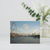 London Eye und Parlament Postkarte (Stehend Vorderseite)