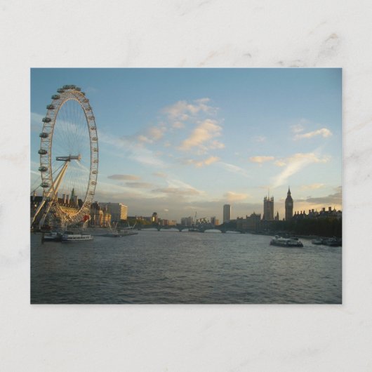 London Eye und Parlament Postkarte (Vorderseite)