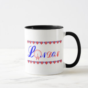 London Eye Union Jack British Theme Tasse