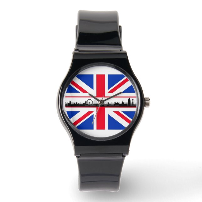 London Eye Union Jack Flag Armbanduhr (Vorderseite)