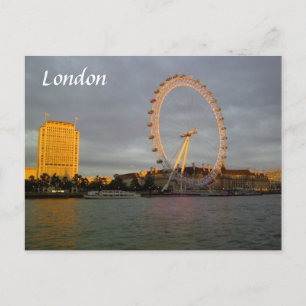 London Eye von Embankment Postcard Postkarte